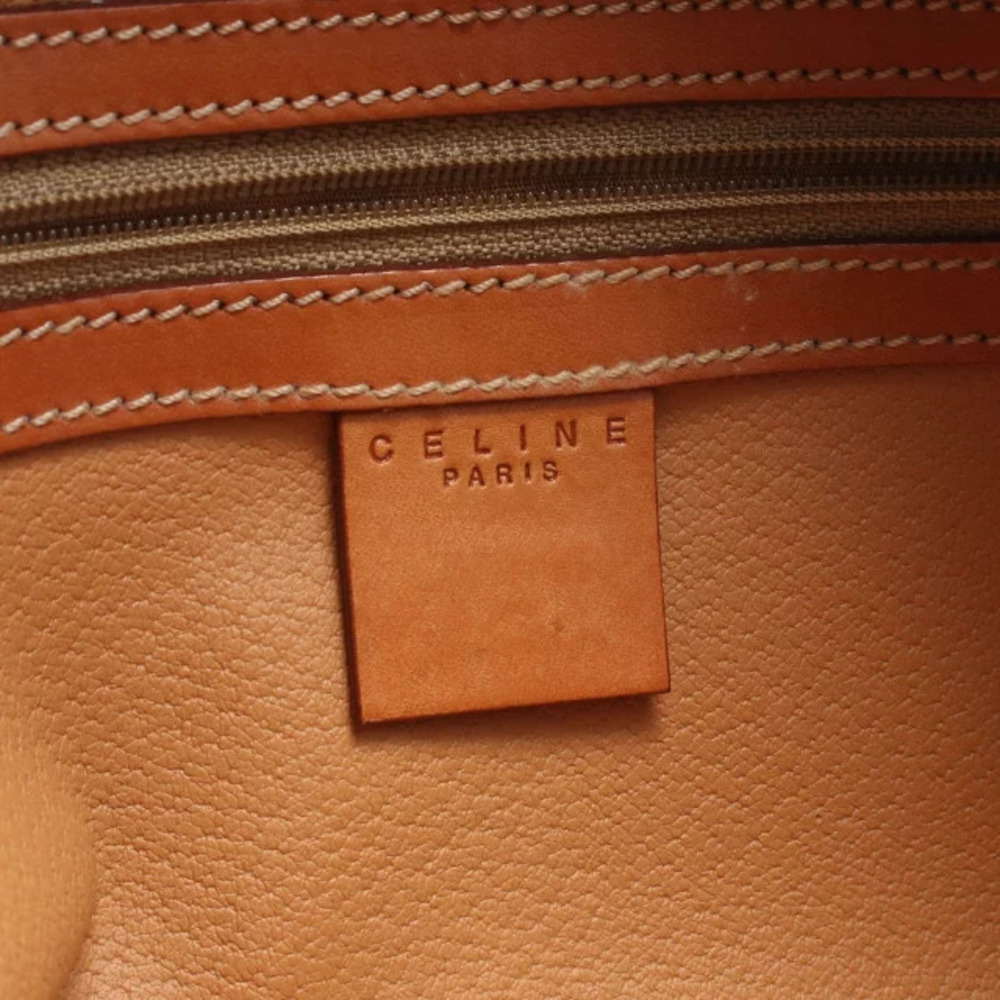 Celine Macadam Handbag Canvas Leather Brown - Picture 4 of 7